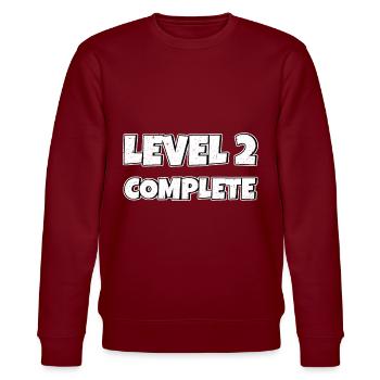Level 2 Complete Birthday Gift 2 Years - Stanley/Stella CHANGER Unisex Organic Sweatshirt - burgundy - Front - Nik (191cm) & Marisol (170cm)