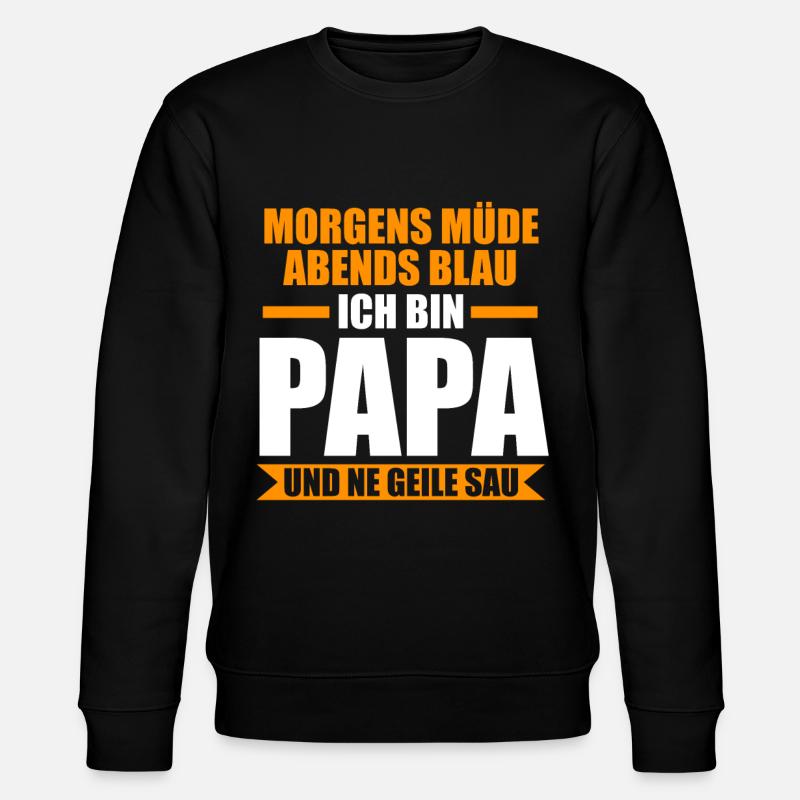 Vater Papi Papa - Stanley/Stella Unisex Bio-Sweatshirt CHANGER - Schwarz