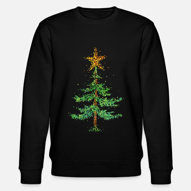 Weihnachtsbaum Christbaum Tannenbaum Stern - Stanley/Stella Unisex Bio-Sweatshirt CHANGER  - Schwarz