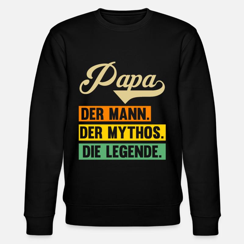 Vater Papi Papa - Stanley/Stella Unisex Bio-Sweatshirt CHANGER  - Schwarz