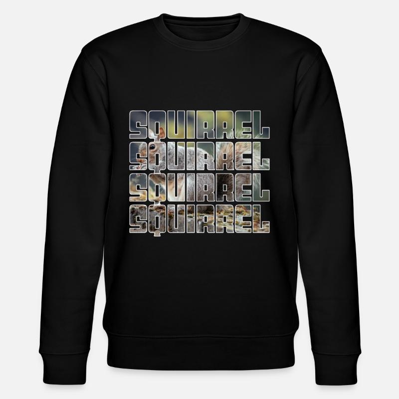 Eichhörnchen - Stanley/Stella Unisex Bio-Sweatshirt CHANGER  - Schwarz