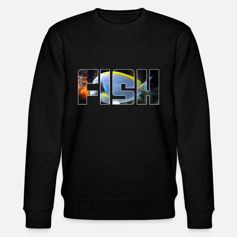 Fish - Stanley/Stella CHANGER Unisex Organic Sweatshirt - black