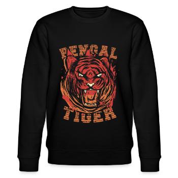 Bengal Tiger Whisperer Safari Wildlife Zookeeping - Stanley/Stella Unisex Bio-Sweatshirt CHANGER  - Schwarz - Vorne - Nik (191cm) & Marisol (170cm)
