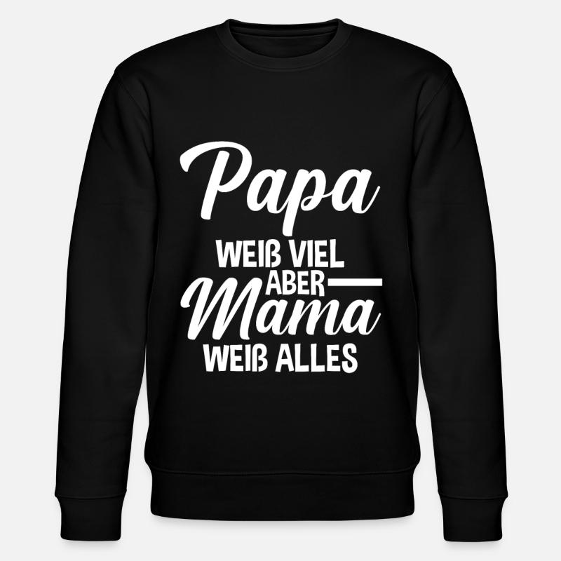 Mutter Enkelkinder Neffe Nichte Mama - Stanley/Stella Unisex Bio-Sweatshirt CHANGER  - Schwarz