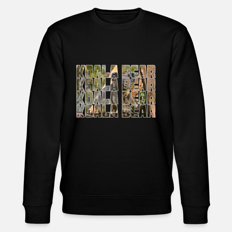 Koala Bär - Stanley/Stella Unisex Bio-Sweatshirt CHANGER  - Schwarz