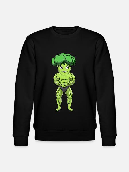 Broccoli Fitness Gym Motivation - Stanley/Stella CHANGER Unisex Organic Sweatshirt - black