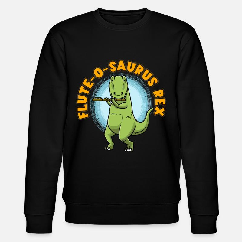 Flûte-o-saurus Rex T-Rex Flûte dinosaure - Sweat bio CHANGER Stanley/Stella Unisexe - noir