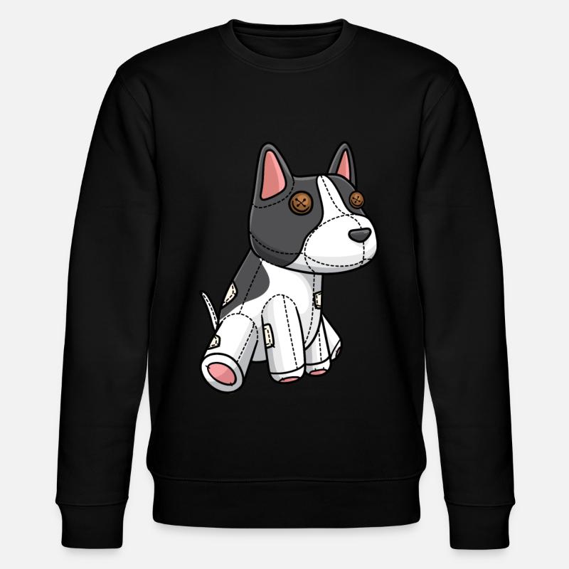Rat Terrier Hund Kuscheltier - Stanley/Stella Unisex Bio-Sweatshirt CHANGER  - Schwarz