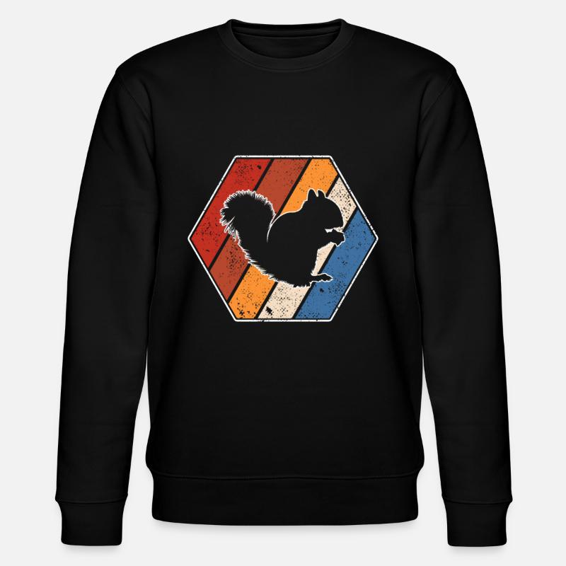 Squirrel Retro - Stanley/Stella CHANGER Unisex Organic Sweatshirt - black