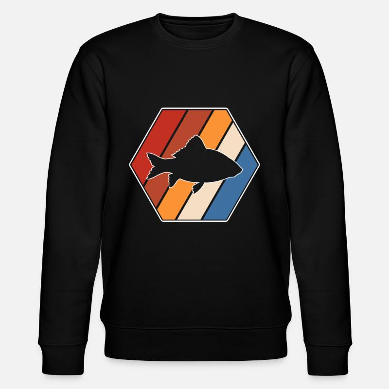 Fisch Retro - Stanley/Stella Unisex Bio-Sweatshirt CHANGER  - Schwarz