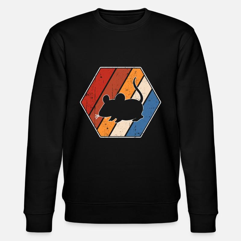 Mouse Retro - Stanley/Stella CHANGER Unisex Organic Sweatshirt - black