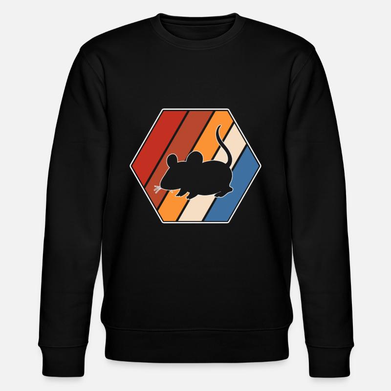 Mouse Retro - Stanley/Stella CHANGER Unisex Organic Sweatshirt - black