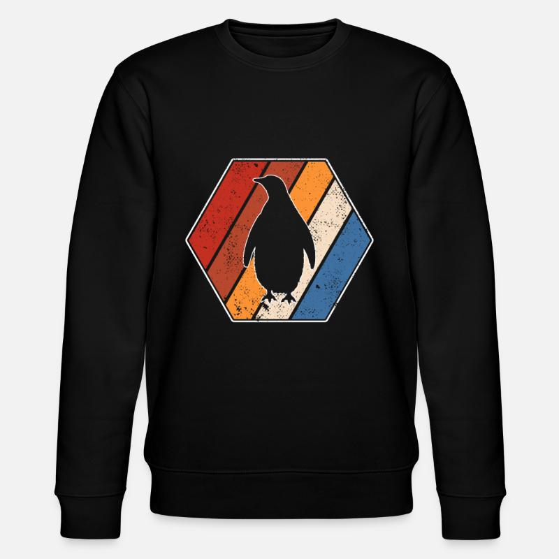 Pingouin Rétro - Sweat bio CHANGER Stanley/Stella Unisexe - noir