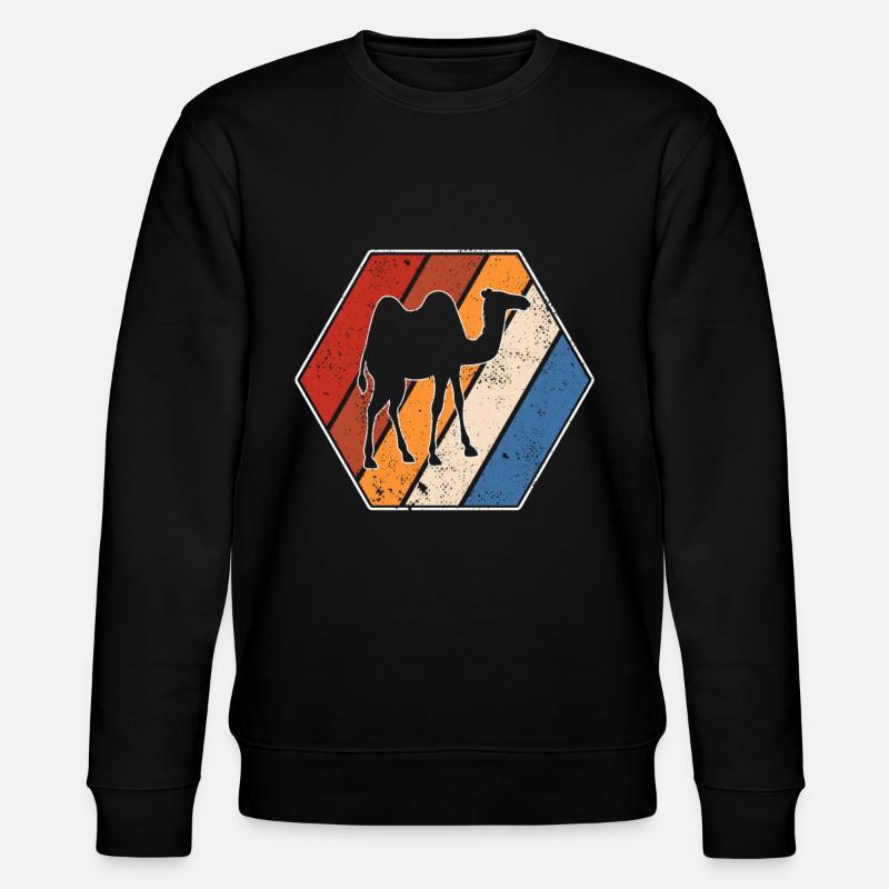 Camel Retro - Stanley/Stella CHANGER Unisex Organic Sweatshirt - black