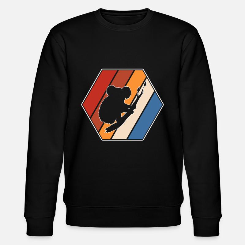 Koala Retro - Stanley/Stella CHANGER Unisex Organic Sweatshirt - black