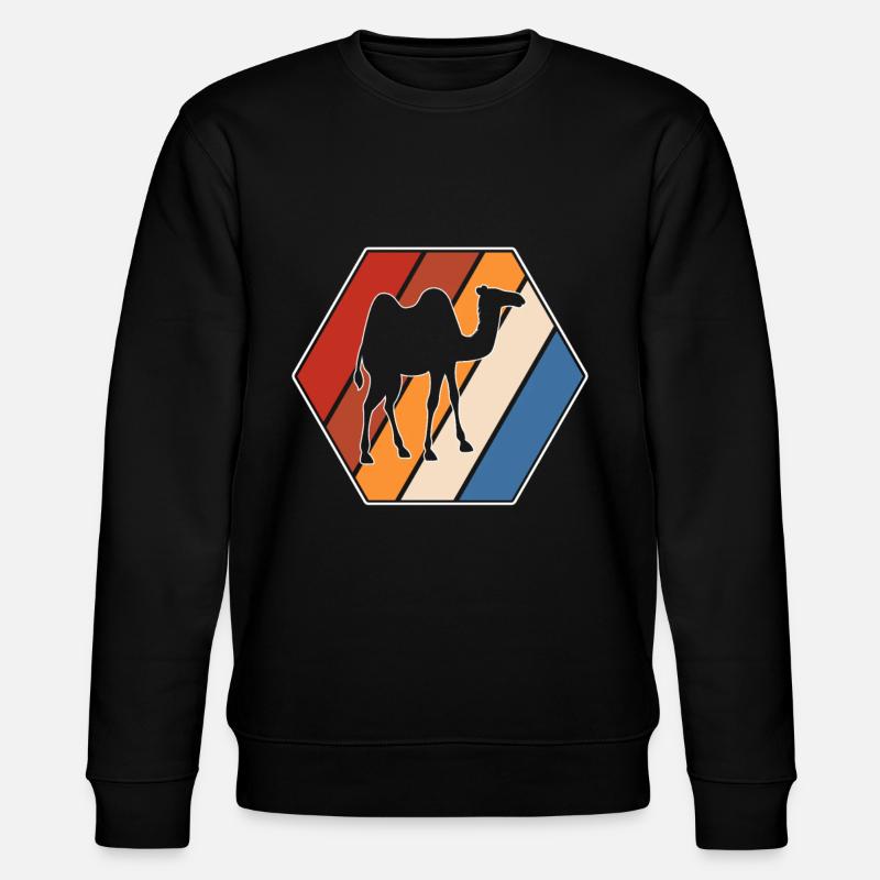 Camel Retro - Stanley/Stella CHANGER Unisex Organic Sweatshirt - black