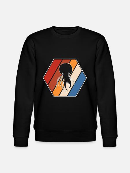 Jellyfish Retro - Stanley/Stella CHANGER Unisex Organic Sweatshirt - black