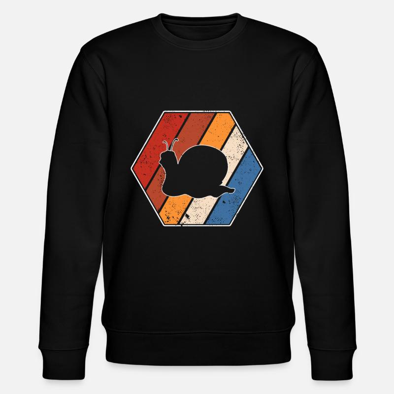 Schnecke Retro - Stanley/Stella Unisex Bio-Sweatshirt CHANGER  - Schwarz