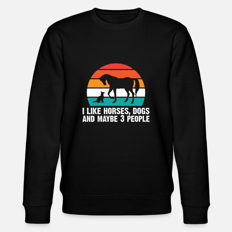 Chevaux Chiens Cavalier Dicton - Sweat bio CHANGER Stanley/Stella Unisexe - noir