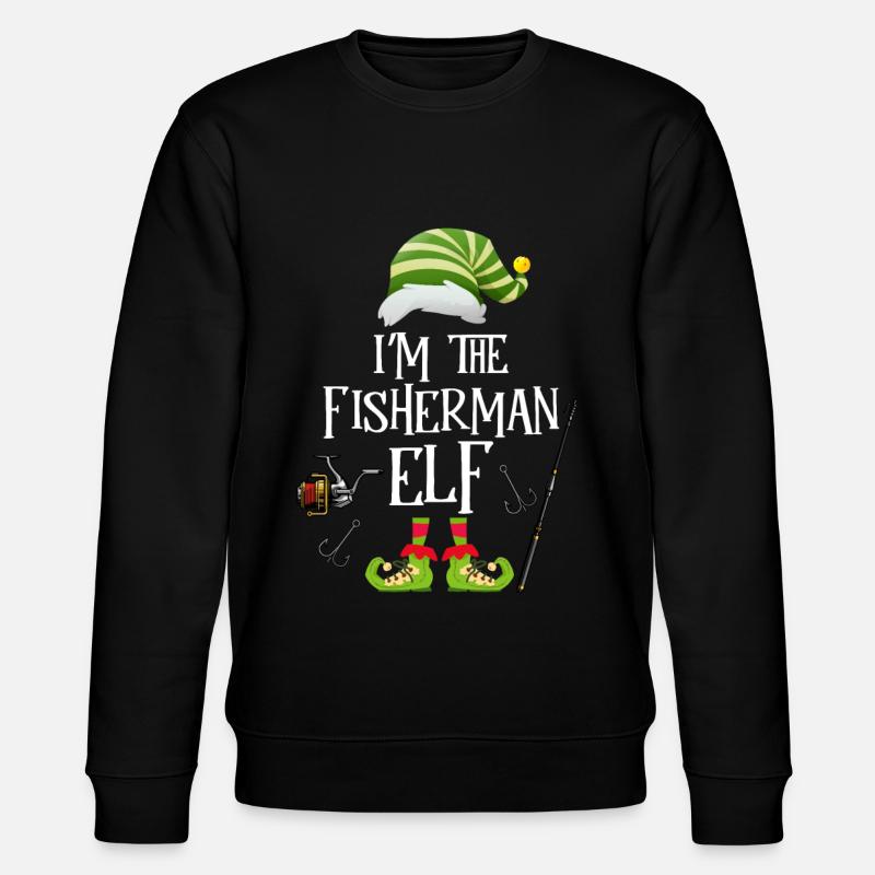 Fischerman Elf - Stanley/Stella Unisex Bio-Sweatshirt CHANGER  - Schwarz