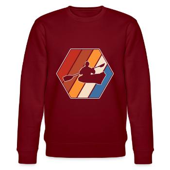 Kanusport Retro - Stanley/Stella Unisex Bio-Sweatshirt CHANGER  - Burgunderrot - Vorne - Nik (191cm) & Marisol (170cm)