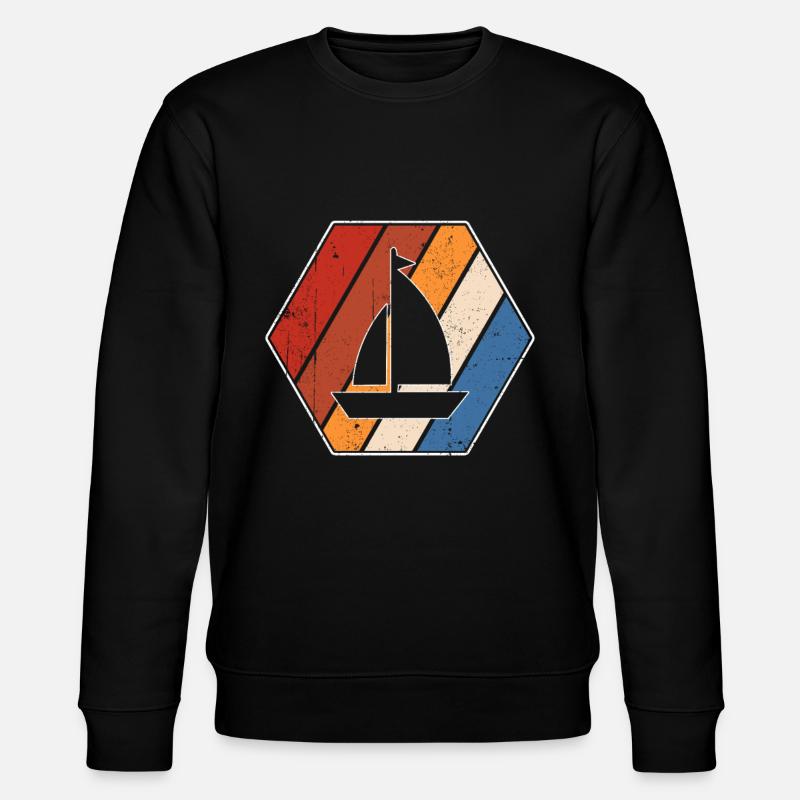 Sailing Retro - Stanley/Stella CHANGER Unisex Organic Sweatshirt - black