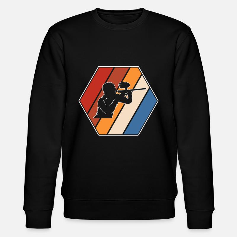 Paintball Retro - Stanley/Stella CHANGER Unisex Organic Sweatshirt - black