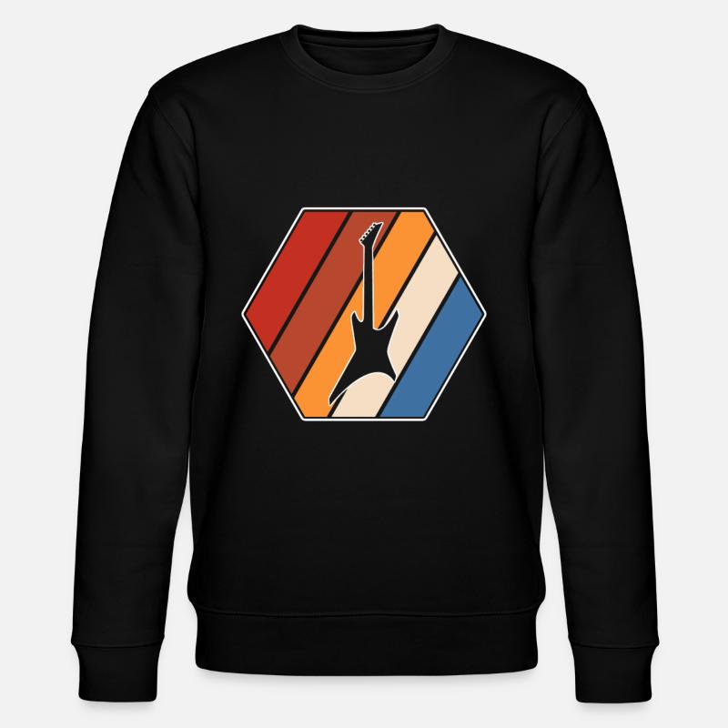 E Guitare Rétro - Sweat bio CHANGER Stanley/Stella Unisexe - noir