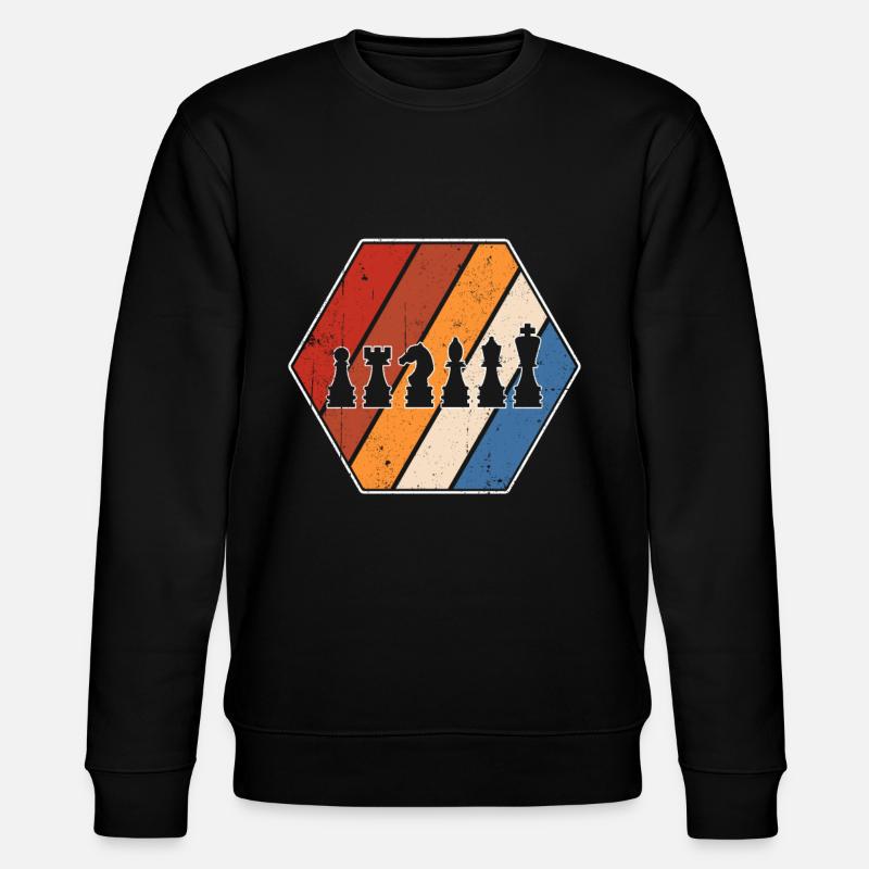 Échecs rétro - Sweat bio CHANGER Stanley/Stella Unisexe - noir