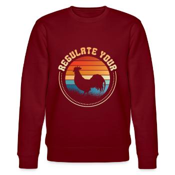 Regulate Your Feminism Feminism for - Stanley/Stella CHANGER Unisex Organic Sweatshirt - burgundy - Front - Nik (191cm) & Marisol (170cm)