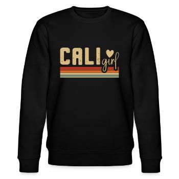 Cali Mädchen Amerika Kalifornien Usa Kalifornien - Stanley/Stella Unisex Bio-Sweatshirt CHANGER  - Schwarz - Vorne - Nik (191cm) & Marisol (170cm)
