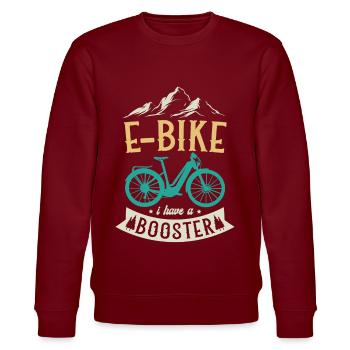 E-bike I have an electric booster bike - Stanley/Stella CHANGER Unisex Organic Sweatshirt - burgundy - Front - Nik (191cm) & Marisol (170cm)