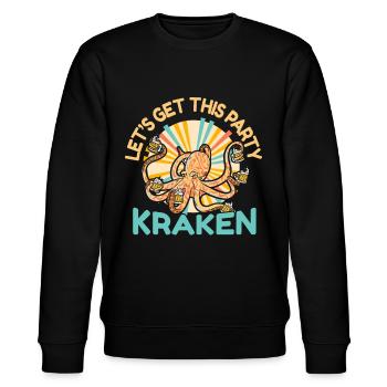 Tintenfisch Krake Oktopus Meer Tentakel Kraken - Stanley/Stella Unisex Bio-Sweatshirt CHANGER  - Schwarz - Vorne - Nik (191cm) & Marisol (170cm)