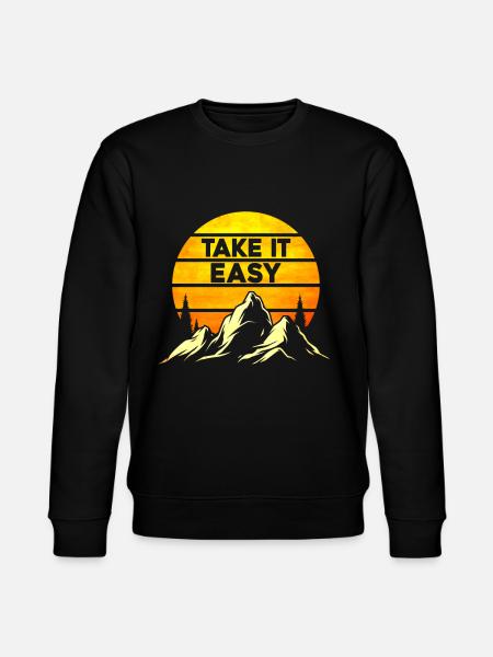 Take It Easy Camping - Stanley/Stella CHANGER Unisex Organic Sweatshirt - black