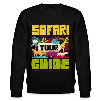 Safari Tour Guide - Stanley/Stella Unisex Bio-Sweatshirt CHANGER  - Schwarz - Vorne - Nik (191cm) & Marisol (170cm)
