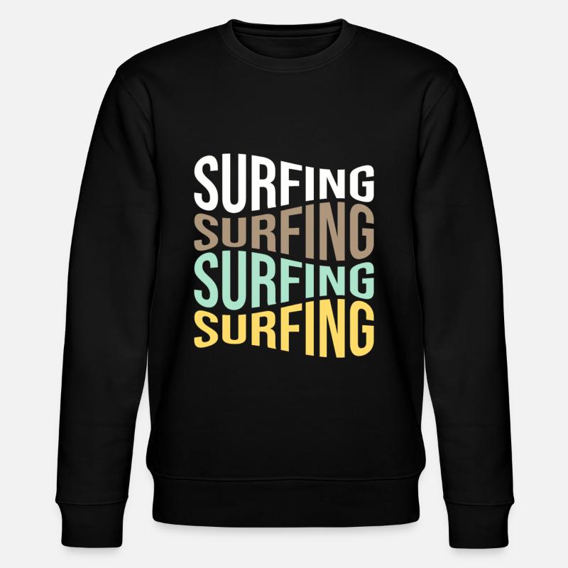 Surfen - Stanley/Stella Unisex Bio-Sweatshirt CHANGER  - Schwarz