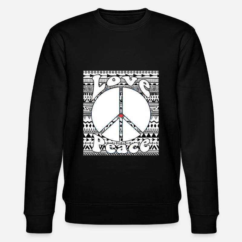 Hippie - Stanley/Stella Unisex Bio-Sweatshirt CHANGER  - Schwarz