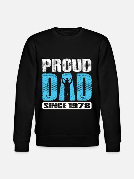 Proud Dad Since 1978 - Stanley/Stella CHANGER Unisex Organic Sweatshirt - black