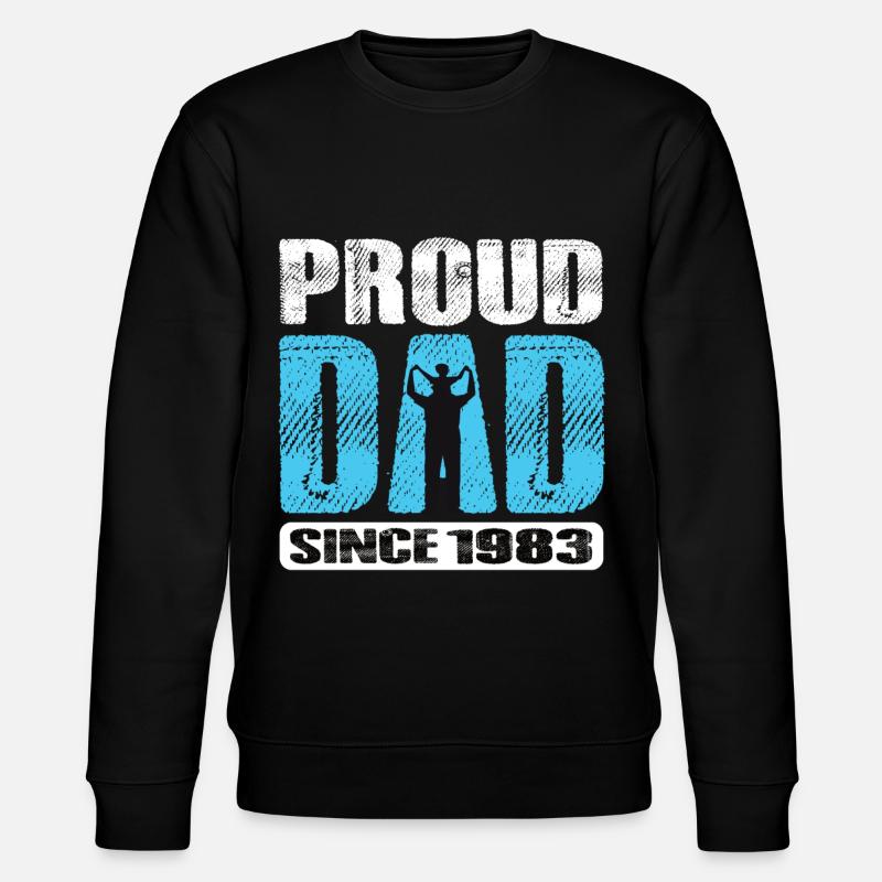 Proud Dad Since 1983 - Stanley/Stella Unisex Bio-Sweatshirt CHANGER  - Schwarz