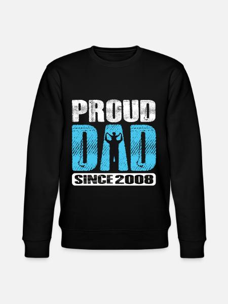 Proud Dad Since 2008 - Stanley/Stella CHANGER Unisex Organic Sweatshirt - black