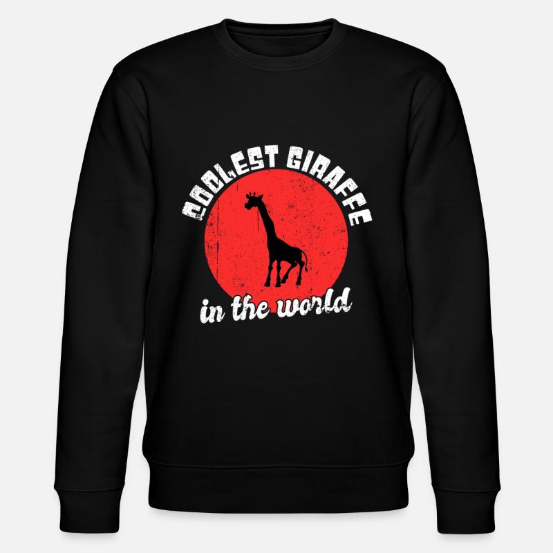 Cool giraffe saying - Stanley/Stella CHANGER Unisex Organic Sweatshirt - black