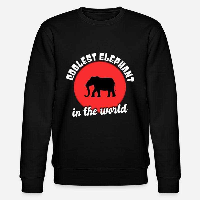 Cool elephant saying - Stanley/Stella CHANGER Unisex Organic Sweatshirt - black