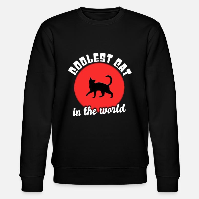 Coole Katze Spruch - Stanley/Stella Unisex Bio-Sweatshirt CHANGER - Schwarz