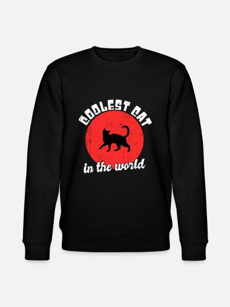 Coole Katze Spruch - Stanley/Stella Unisex Bio-Sweatshirt CHANGER  - Schwarz