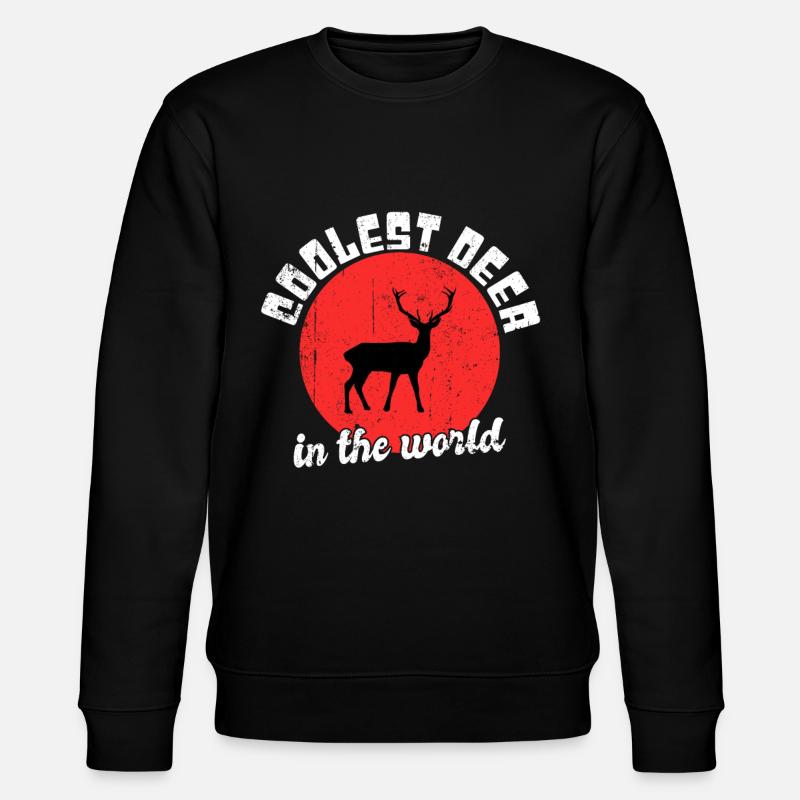 Cooler Hirsch Spruch - Stanley/Stella Unisex Bio-Sweatshirt CHANGER - Schwarz
