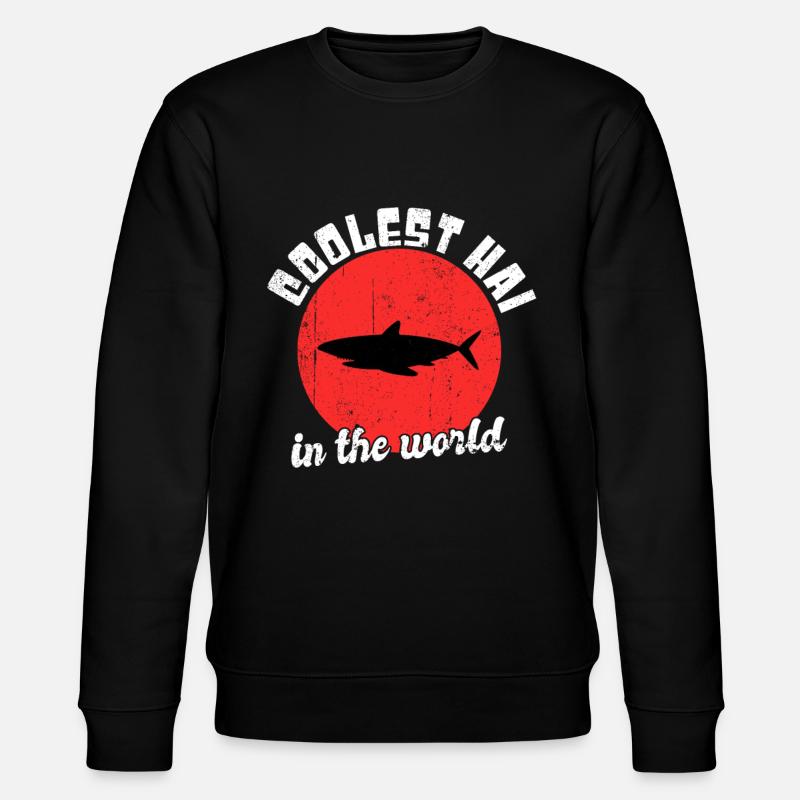 Cool shark saying - Stanley/Stella CHANGER Unisex Organic Sweatshirt - black