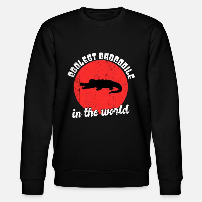 Cool crocodile saying - Stanley/Stella CHANGER Unisex Organic Sweatshirt - black