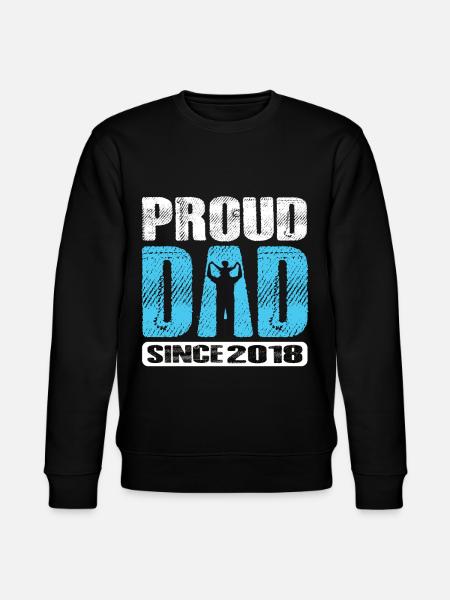 Proud Dad Since 2018 - Stanley/Stella CHANGER Unisex Organic Sweatshirt - black