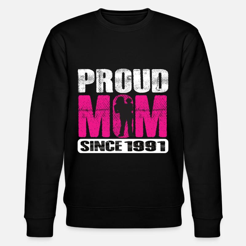 Proud Mom Since 1991 - Stanley/Stella Unisex Bio-Sweatshirt CHANGER  - Schwarz