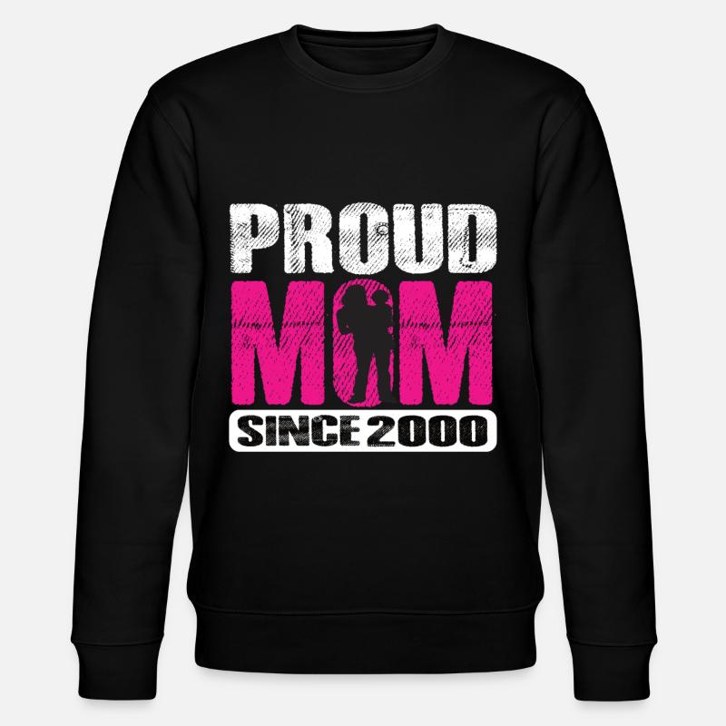 Proud Mom Since 2000 - Stanley/Stella CHANGER Unisex Organic Sweatshirt - black